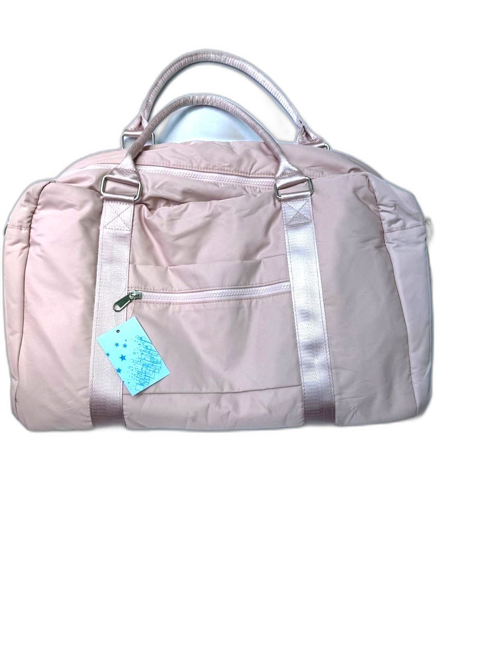 Light Pink Nylon Travel Weekender Bag with Detachable Strap NWT